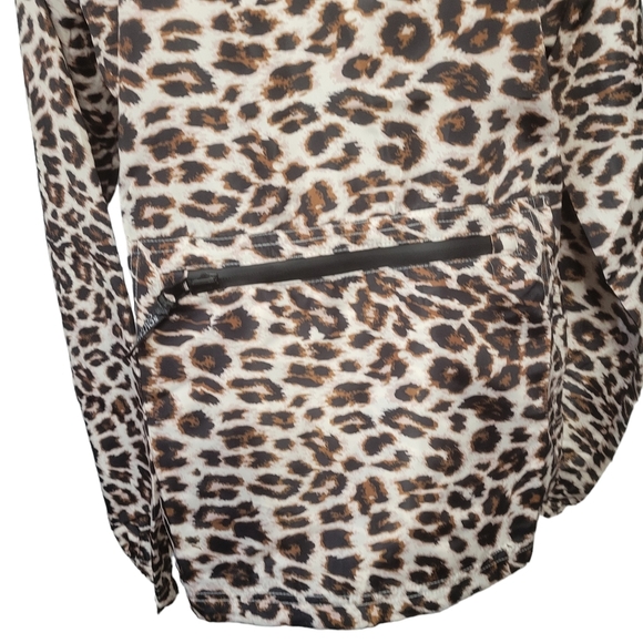 Southern Couture quarter zip wind breaker pullover leopard print size small - Picture 9 of 15